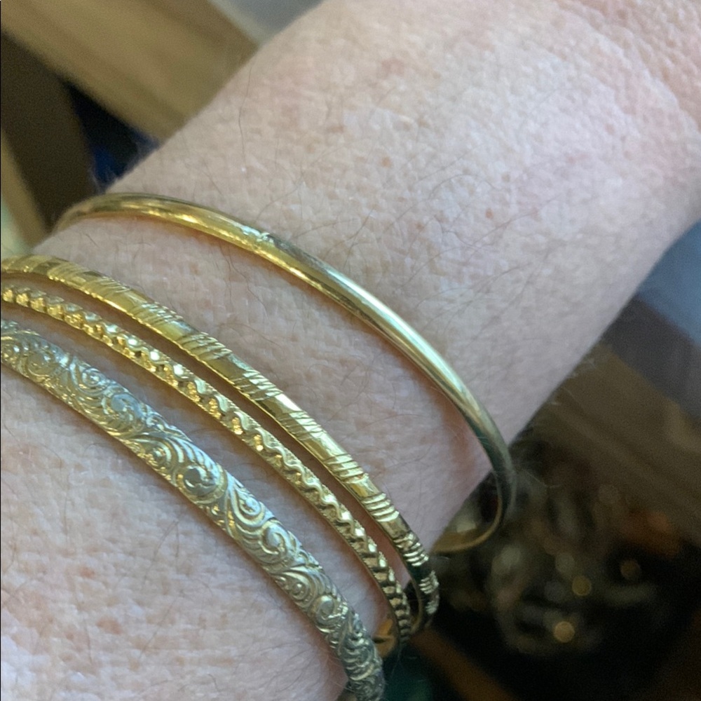 Elegant Gold Bangle Set